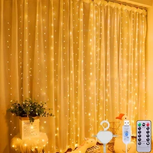 Luces de Cortina 3m x 3m 300 LED Cortina Luces Navidad 8 Modos Cortina Luces - Imagen 1 de 7