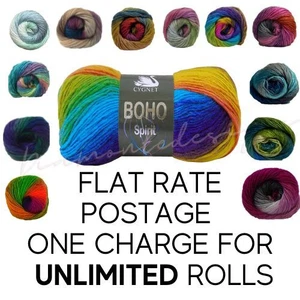 Cygnet BOHO SPIRIT Knitting Wool - 100g DK Aran Knit Yarn Ball Arun UK SELLER