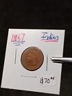 1867 INDIAN HEAD CENT 1C PENNY US  IN AVERAGE CIRCULATED CONDITION  A/171