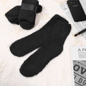 KESYOO 3 Pairs Warm Bed Cozy Coral Fleece Sleeping Stockings Fluffy Slipper - Picture 1 of 12