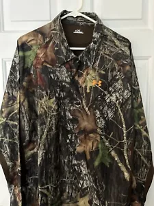 Under Armour Size XL Mossy Oak Break Up Hunting Camouflage Button Shirt NEW!!! - Picture 1 of 12