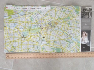 Mapa de la ciudad de Berlín Alemania papel plegado líneas de tránsito atracciones incluidas - Imagen 1 de 3