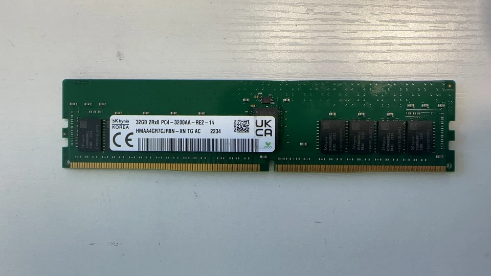 HMAA4GR7CJR8N-XN HYNIX 32GB 2RX8 PC4-3200AA - Image 1 of 1