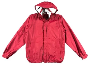 Vtg LL Beans Gore-Tex Hooded Full Zip Windbreaker Jacket Men’s S Red Rain QHW19 - Picture 1 of 10