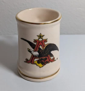 Vintage Anheuser Busch Budweiser Mini Mug Shot Glass Ceramic Made In Chile 3.25" - Picture 1 of 9