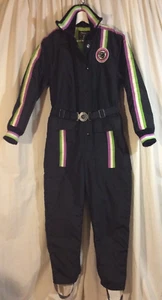 Vintage Arctic Cat Damen M Schneemobil 1-teiliger Anzug Arcticwear lila/grün gebraucht, in einwandfreiem Zustand - Bild 1 von 15