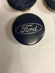 FORD OEM CENTER HUB CAP BLUE FL341A096CA FL341A096DA FL341A096EA 4pcs - Picture 1 of 5
