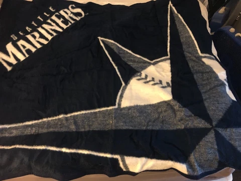 Vintage Biederlack Baseball Seattle Mariners Blanket Cover