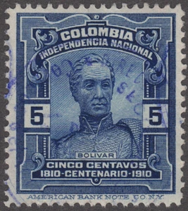1910 Colombia SC# 334 - Bolivar - Used - Picture 1 of 2