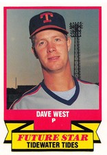 Dave West 1988 CMC Triple A All-Stars 29  Tidewater Tides  Baseball Card
