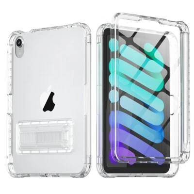 Case For iPad mini A17 Pro 8.3 in Clear Shockproof Stand Cover Screen Protector - Image 1 of 4