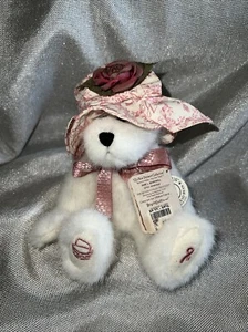 BOYDS BEARS Hope L Bearywell weiß limitierte Auflage Brustkrebsbär Plüschtier neu mit Etikett - Bild 1 von 4