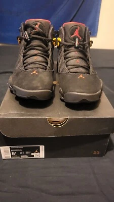 Talla 8.5 - Jordan 6 Anillos Negro Rojo Azufre Foto 1 de 4