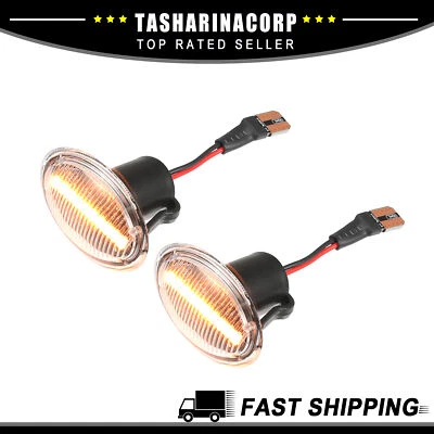 Pieza de 2 luces LED de señalización lateral luces de señal de giro lámpara de marcador lateral apta para Fiat Foto 1 de 4