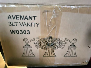 Vaxcel Avenant 3 Light Vanity, Midnight Venetian Bronze Finish- W0303 - Picture 1 of 2