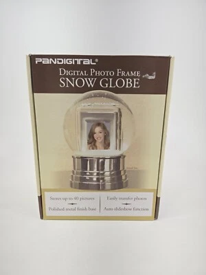 Pandigital Digital 1.8" Photo Frame Snow Globe New in Open Box Complete - Image 1 of 2