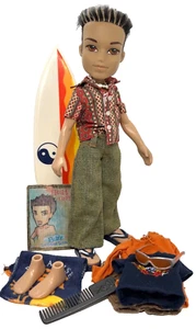 Bratz Sun-Kissed Summer Eitan Doll Outfits Card Surfboard MGA Entertainment 2004 - Picture 1 of 18