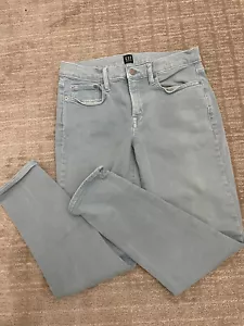 Gap Denim True Skinny Jeans Women's Size 28R Teal 5-Pocket Stretch Jeans - Picture 1 of 7