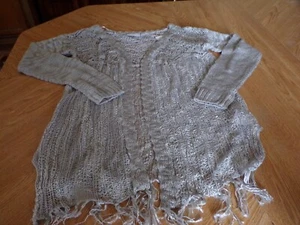 Girls Sz 14 Crochet Grey LS Sleeve Shrug, Bolero, Jacket Children's Place NWT - Picture 1 of 1