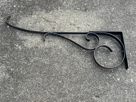 Large Antique Victorian Style Steel Corbel Wall Plant Hanger Bracket Cover