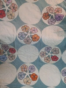 Antique Vintage Quilt 78x91 Needs Quilting Only Half Done - Picture 1 of 9