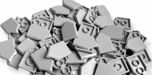 Lego 25x hellbläulich graue Fliese 2x3 Pentagonal (22385) NEU!!! - Bild 1 von 1