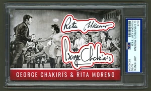 Rita Moreno & George Chakiris Signed Cut Display (PSA)West Side Story Photo Card - Picture 1 of 2