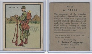 R139 E. Rosen, Soldier Cards, 1932, #20 Austria