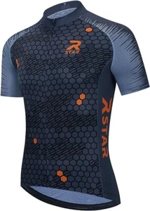 R Star Herren Radfahren Trikot kurzärmelig Fahrrad Outdoor Sport Kleidung atmungsaktiv - Bild 1 von 7