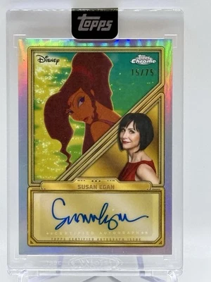 2025 Topps Disney Mint MEGARA Encased Chrome Auto /75 Susan Egan Hercules - Image 1 of 2