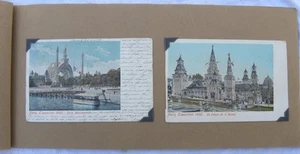 Album contenente 14 cartoline ORIGINALI Esposizione Universale Parigi anno 1900 - Picture 1 of 24