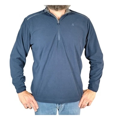 Пуловер Antigua Apparel Content четверть квадратного ярда на молнии синий мужской размер XL - Изображение 1 из 4