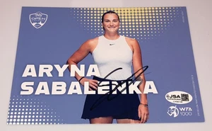 Aryna Sabalenka Signed Cincinnati Open Card Autograph JSA COA US Open Tennis - Picture 1 of 2