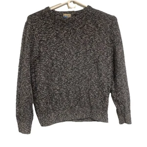 LL Bean Mens Sunwashed Textured Cotton Crewneck Sweater Size Large 502809 - Picture 1 of 9