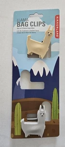 Set of Only 2 Kikkerland Llama Bag Clips, New - Picture 1 of 2