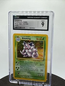 1999 Pokemon Base Set Unlimited Nidoking Holo Rare 11/102 CGC Mint 9 - Picture 1 of 15