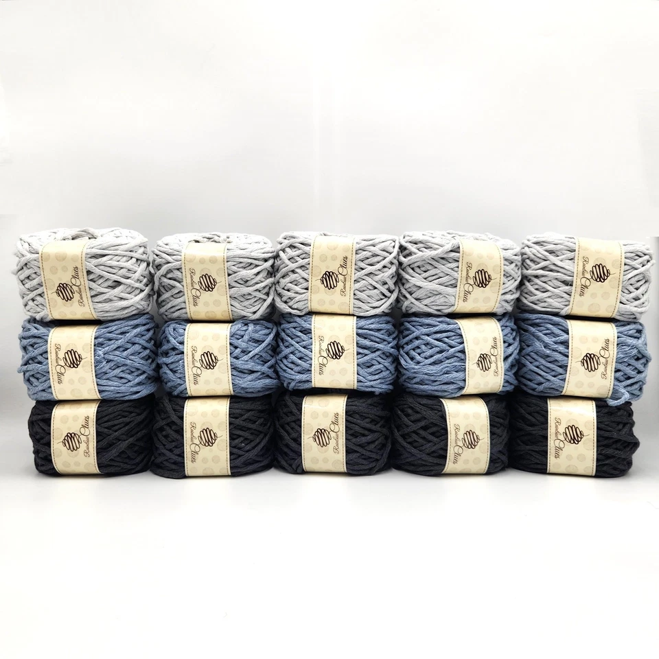 15 Balls Macrame Cotton Cord 7 mm Crochet Knitting Yarn Baskets Wall Decor - Image 1 of 4