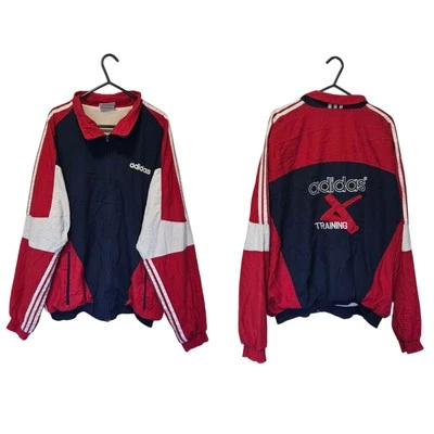Vintage 1980s Adidas Embroidered Lined Track Jacket Windbreaker Made In Germany - Image 1 of 4