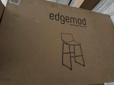 Birch Lane Bela 24" Counter Stools Faux Leather Leatherette Gray (set of 3)- New - Image 1 of 4