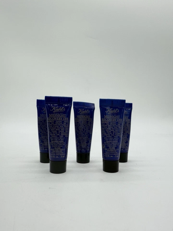Lote de 5 cremas para ojos Kiehl's Midnight Recovery 0,1 oz 3 ml cada una = tamaño completo Foto 1 de 2