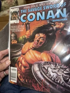 Savage Sword Conan # 200 Sehr guter Zustand Marvel Comic Buch Magazin Barbar Sonja eingetütet - Bild 1 von 1