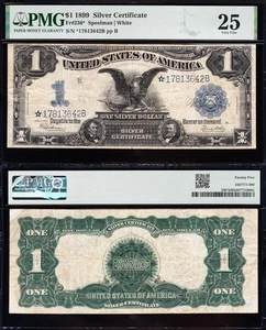 Nice RARE *STAR NOTE* Bold & Crisp VF+ 1899 $1 "BLACK EAGLE" Silver Cert! PMG 25 - Picture 1 of 3