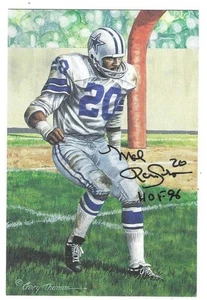 Autographed MEL RENFRO "HOF 96" Dallas Cowboys Goal Line Art Card w/ COA - Picture 1 of 1