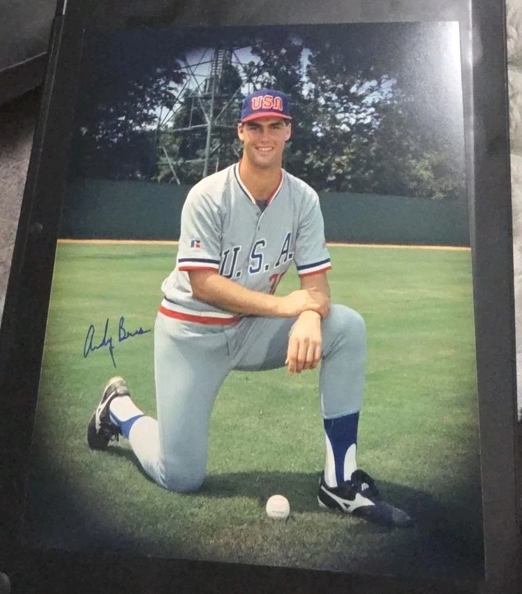 Andy Benes Padres de San Diego Firmado Automático 8x10 Foto Autógrafo Juegos Olímpicos de Estados Unidos Foto 1 de 1