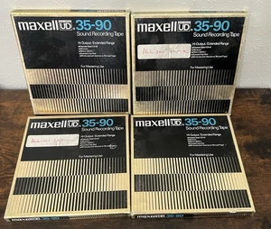 Vintage 4 Maxell 35-90 Reel Tapes 7” Beatles Pink Floyd Led Zeppelin More - Picture 1 of 6