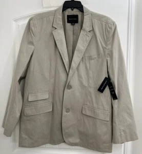 Structure Men’s Spring Blazer Suit Jacket Size XXL Beige Sport Suit Striped $120 - Picture 1 of 24