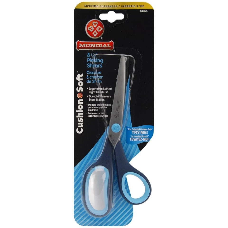 Mundial Cushion Soft Lightweight Pinking Shears 8-1/2" 1865-1 Scissors - Image 1 of 1