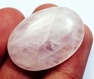 Lose Edelsteine 41.15 Karat Ovale Form 100% Natürlich Rose Quarz Zertifiziert - Picture 1 of 6