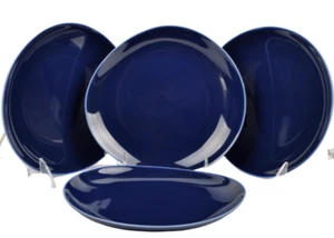 DIANE VON FURSTENBERG DVF Home Pebblestone Kobaltblau Dessertteller Set/4 Neu - Bild 1 von 4