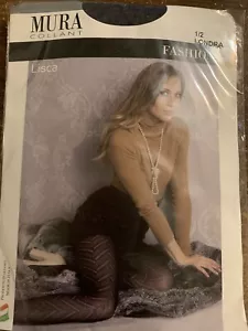 Mura 50 Den Microfiber Tights w/ Embroidered Figures C3046 Lisca - (S) - Londra - Picture 1 of 6